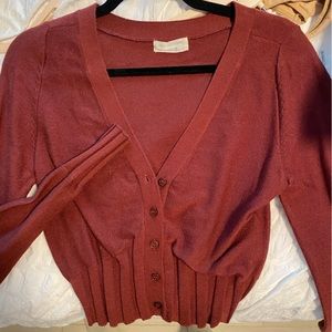 Cropped Button Sweater